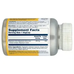 Solaray Magnesium, 200 mg, 100 VegCaps