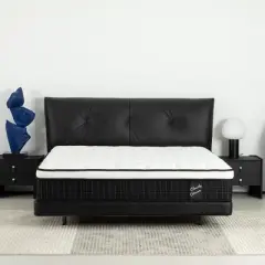 Dolonm 12 Inch Hybrid Mattress, Individual Pocket Spring, Memory Foam, Cool Knitted Cover, CertiPUR-US, Black