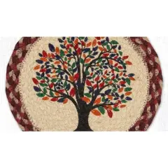Earth Rugs Rustic Tree of Life Round Jute Trivet &ndash; 10" Heat Resistant Table Mat