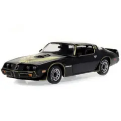 1979 Pontiac Firebird T/A Trans Am Black with Hood Phoenix "Rocky II (1979) Movie" 1/43 Diecast Model Car by Greenlight