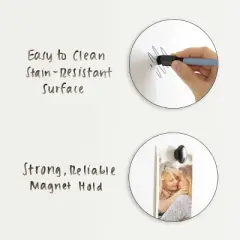 Amanti Art Brushed Sterling Silver Framed Dry Erase Magnetic Board