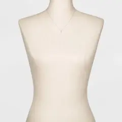 Sterling Silver Pave Cubic Zirconia Cross Pendant Necklace - A New Day&trade; Silver/Clear