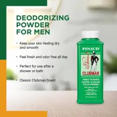Clubman Pinaud Finest Powder Flesh 9 oz (PACK OF 2) Men's Powder to Absorb Skin Moisture