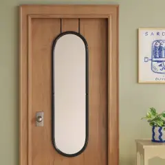 Pill Shaped Over The Door Mirror Black - Room Essentials&trade;
