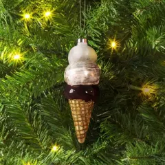 4" Christmas Glass Ice Cream Ornament - Wondershop&trade;