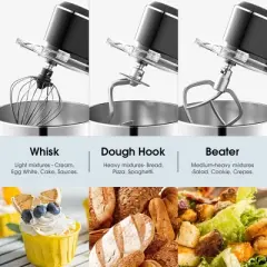 SUGIFT 7.5 QT Electric Kitchen Mixer with 6 Speeds & Pulse, Stainless Steel Bowl for Baking, Cooking & Dough Kneading