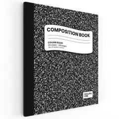 Black Marble Composition Notebook College Ruled 100 Sheets (48 Packs)