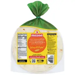 Mission Taco Size Soft & Fluffy Homestyle Flour Tortillas - 22.5oz/10ct