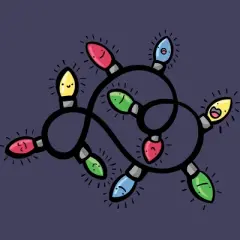 Women's Design By Humans Christmas Lights By emcgaughey Racerback Tank Top