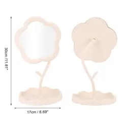 Unique Bargains Sunflowers Desktop Cosmetic Mirror 1 Pc