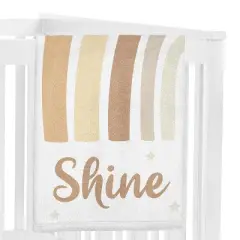 Sweet Jojo Designs Gender Neutral Baby Milestone Blanket Boho Rainbow Tan Yellow and White