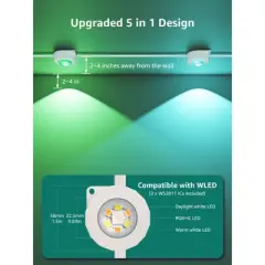 Lepro E1 AI Permanent Outdoor Lights APP Control, Smart RGB+IC House Lights Alexa Google Enabled, AI Generated Lighting LLM, NO Remote, 2.4 GHz WiFi