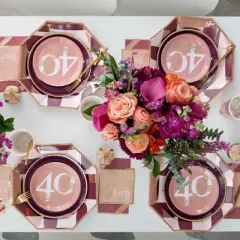 Jollity & Co. - Mauve Charger Plates - Pack of 8 Paper Plates