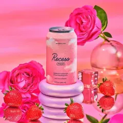 Recess Mood Strawberry Rose Sparkling Water with Magnesium L Threonate - 12 fl oz Can