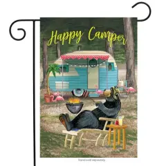Briarwood Lane Garden Flag 12x18 For Outdoor Happy Camper Bear Summer For Summer Garden Flag Flags For Outside