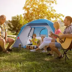 Camping Tent 4 Person Dome Tents, Easy Set Up Waterproof Tent with Carry Bag, Mesh Door, Portable Family Tent with Rainfly for for Traveling
