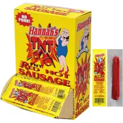 Hannah's 0.7oz TNT Red Hot Sausages (No Pork) 50-ct Boxes - 2 Boxes