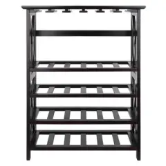 Rio 24 Bottles Wine Rack Wood/Espresso - Winsome