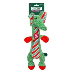 KONG Holiday Shakers Luvs Elephant Animal Dog Toy - Green
