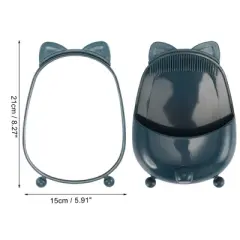 Unique Bargains Portable Cartoon Cat Ears Desktop Cosmetic Mirror 1 Pc
