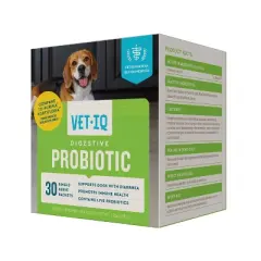VetIQ Unflavored Digestive Probiotic Dog Supplements - 30ct