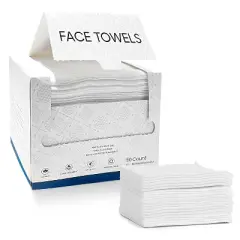 FAAYFIAN Disposable Face Towels XL Lint-Free And Odor-Free Dry Faces Wipes For Daily Care Of Sensitive Skin 50 Count