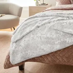 55"x80" Faux Fur Ribbed Bed Blanket - Threshold&trade;