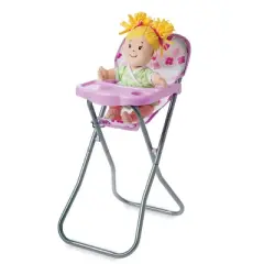 Manhattan Toy Baby Stella Blissful Blooms High Chair First Baby Doll Play Set for 15" Dolls