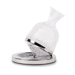 Hotel Collection Spin Wine Decanter - Premium Decanter for Aerating Wine Made from Crystal Clear Glass
