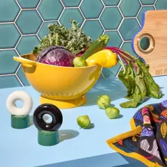 5qt Melamine Colander Yellow - Tabitha Brown for Target: Dishwasher-Safe, Tabitha Brown Kitchen Collection