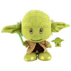 Toynk Star Wars Baby Yoda and R2-D2 Stylized 7 Inch Plush Set of 2 With Enamel Pins