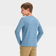 Boys' Long Sleeve Striped Henley Shirt - Cat & Jack&trade;