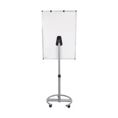 Sunnydaze Adjustable Height Magnetic Mobile Whiteboard and Flipchart Easel - 59" to 78" H