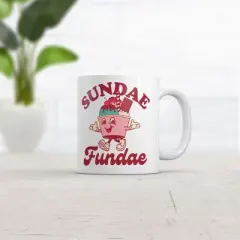 Crazy Dog Sundae Fundae Mug Funny Sarcastic Ice Cream Graphic Novelty Coffee Cup-11oz