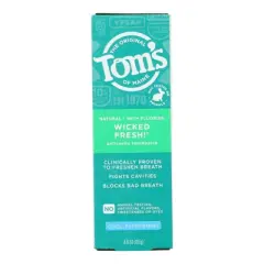 Tom's Of Maine Wicked Fresh Anticavity Toothpaste Cool Peppermint - Case of 6/4 oz