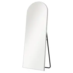Dabria 64"&times;21" Floor Mirror, Standing Mirror Smooth Arched Top Mirror, Bedroom Living Room Wall Mirror - The Pop Home