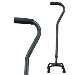 Drive Medical Foam Grip Four Point Cane Black