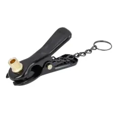 Unique Bargains Metal Pump Inflator Clip Valve for Bike Black