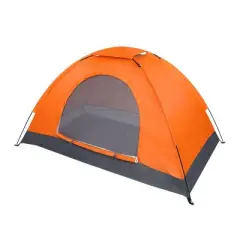Cesicia 1-Person Waterproof Camping Dome Tent, Automatic Pop Up Tent, for Outdoor Hiking, Orange
