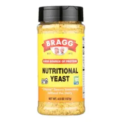 Bragg Nutritional Yeast Cheesy Savory Seasoning Non-Dairy - Case of 12/4.5 oz