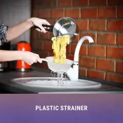 YBM Home 9.75 Inch Deep Plastic Colander (31-1130), Pack of 3