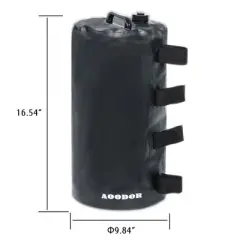 Aoodor Canopy Weights Bag Water Fillable, 176 Lbs Tent Weights Set Of 4 - Black