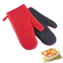 Westmark 2 Kitchen Oven Gloves - Heat-Resistant Neoprene Exterior, Set of 2