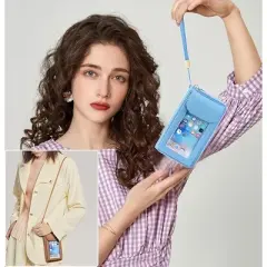 Wikineon Small Cell Phone Crossbody Bag Purse for Women - PU Leather Wallet Purse with Phone Compartment