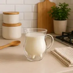 LEMONSODA Insulated Double Wall Cow Udder Milk Pitcher (8.5oz)