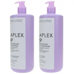 Olaplex Blonde Enhancer  N. #4P Toning Shampoo (33.8 oz) N . #5P Toning Conditioner (33.8 oz) 4P & 5P XXL LITER Purple Toning DUO SET KIT