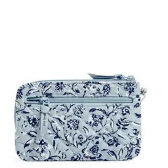 Vera Bradley Women's Recycled Cotton RFID Wristlet Perennials Gray