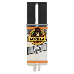 Gorilla Epoxy Adhesive Clear: Strong Epoxy Glue for Plastic & More, 0.85 oz, Glue for Art & Office Use