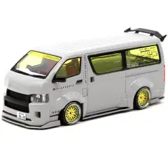 Toyota Hiace Widebody Van RHD (Right Hand Drive) Gray "Hobby43" 1/43 Diecast Model Car by Tarmac Works