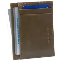 Alpine Swiss Double Diamond Mens RFID Money Clip Front Pocket Wallet